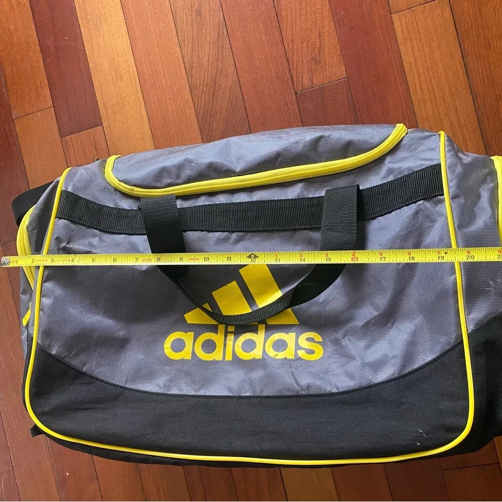 Adidas Grey and Yellow‎ Men's Duffel Bag Adjustable strap multi pockets